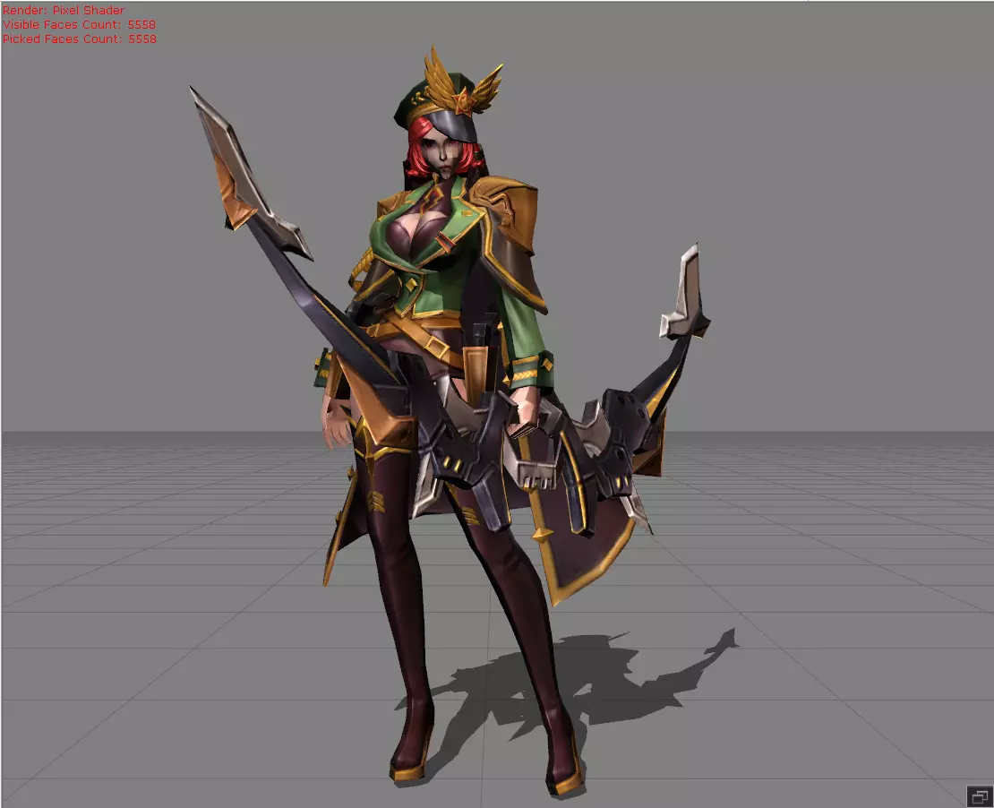 Miya Captain Thorns Low-poly 3D model_0