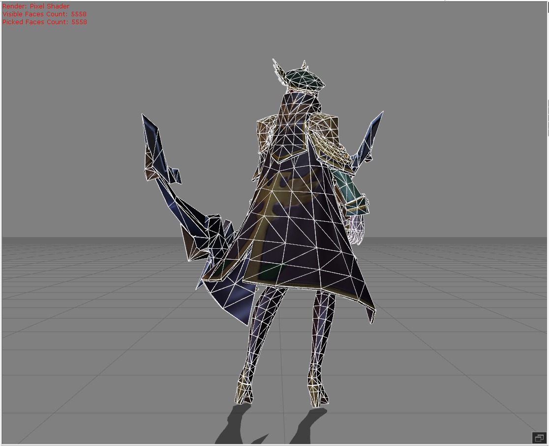Miya Captain Thorns Low-poly 3D model_7
