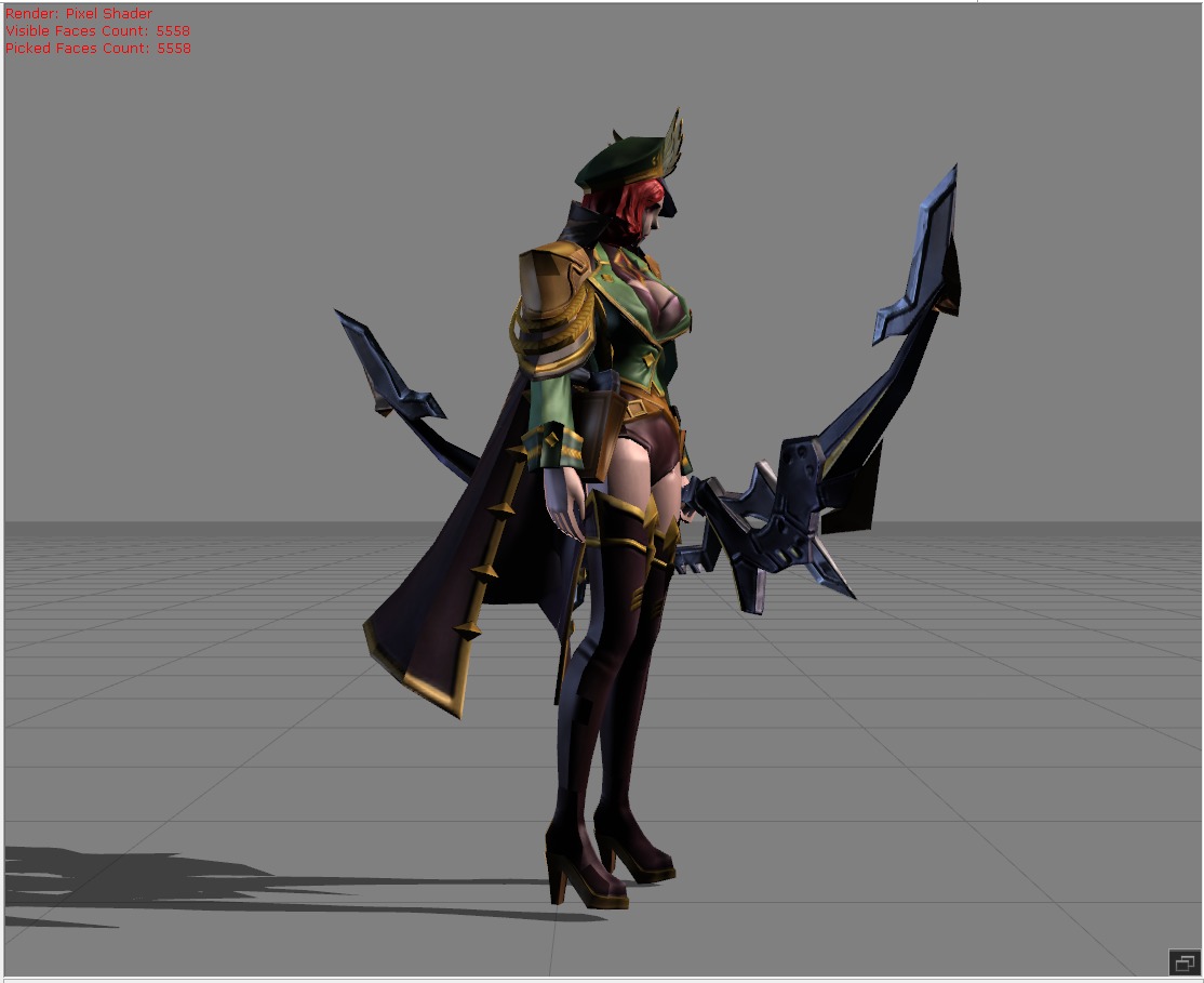 Miya Captain Thorns Low-poly 3D model_1