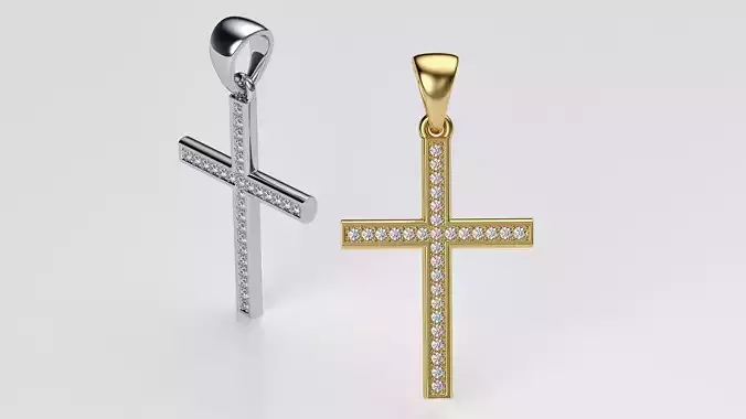 Classic straight cross with diamonds