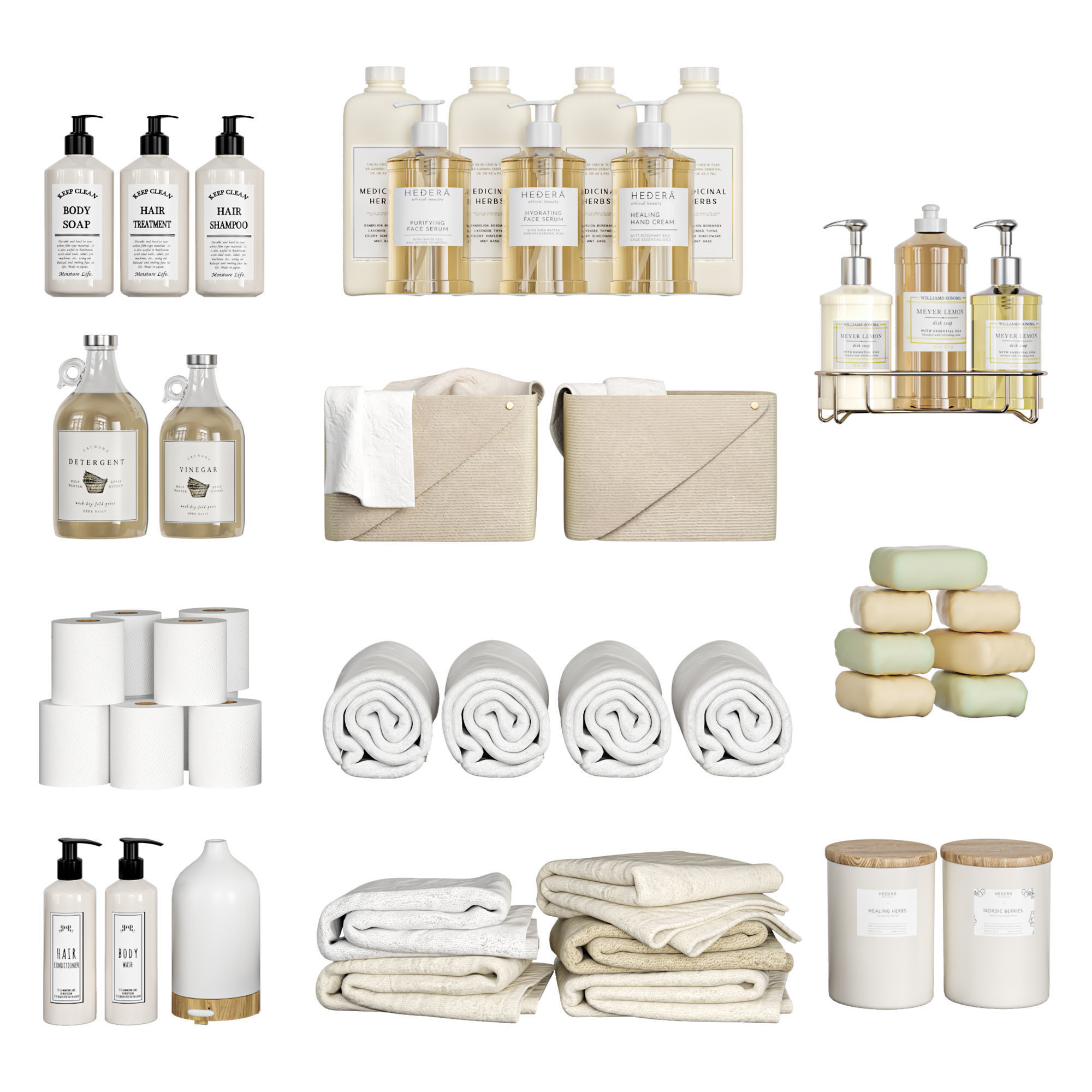 bathroom accessories 85 3D model_4