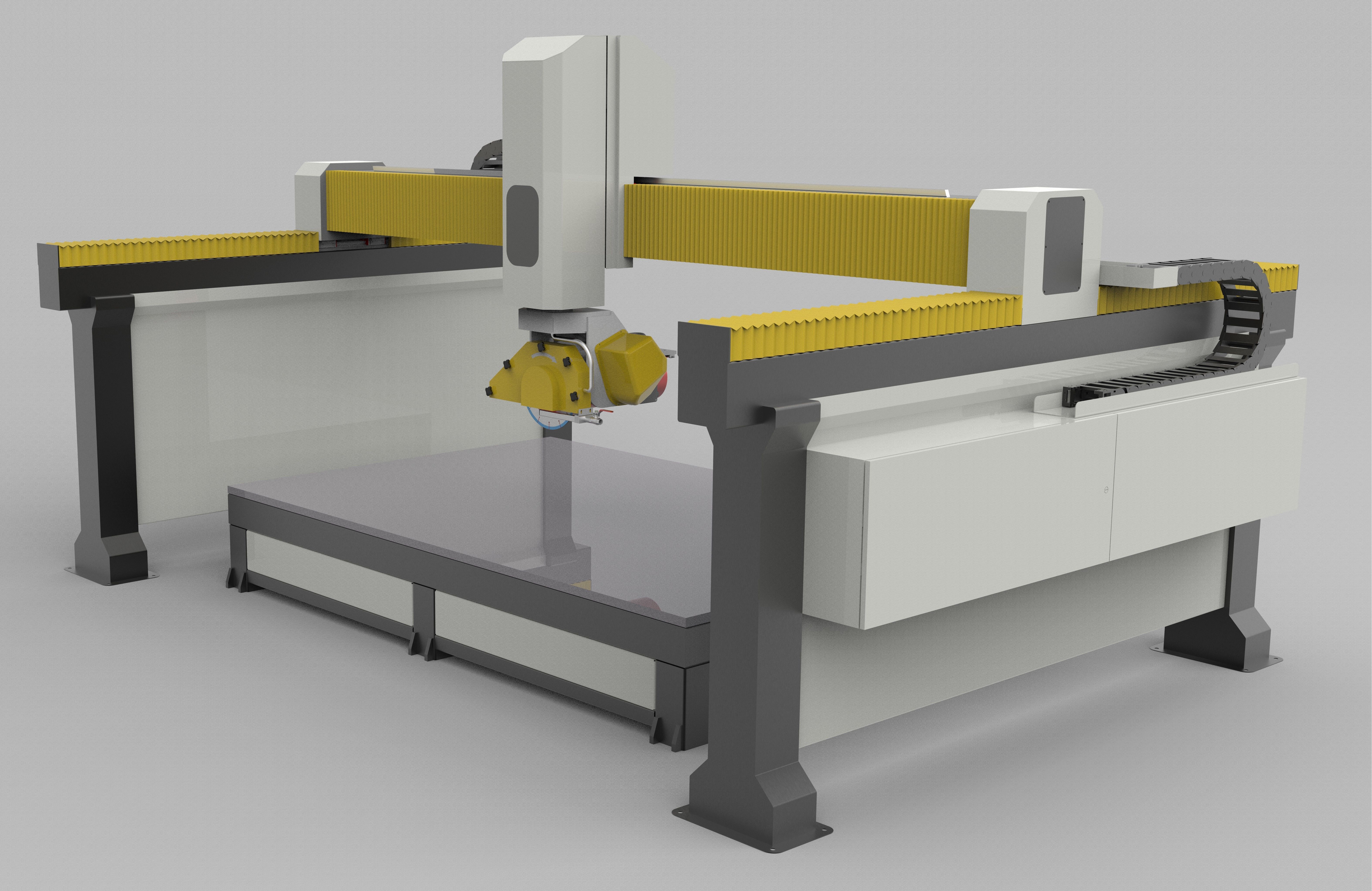 Bridge Saw Machine 3D model_1