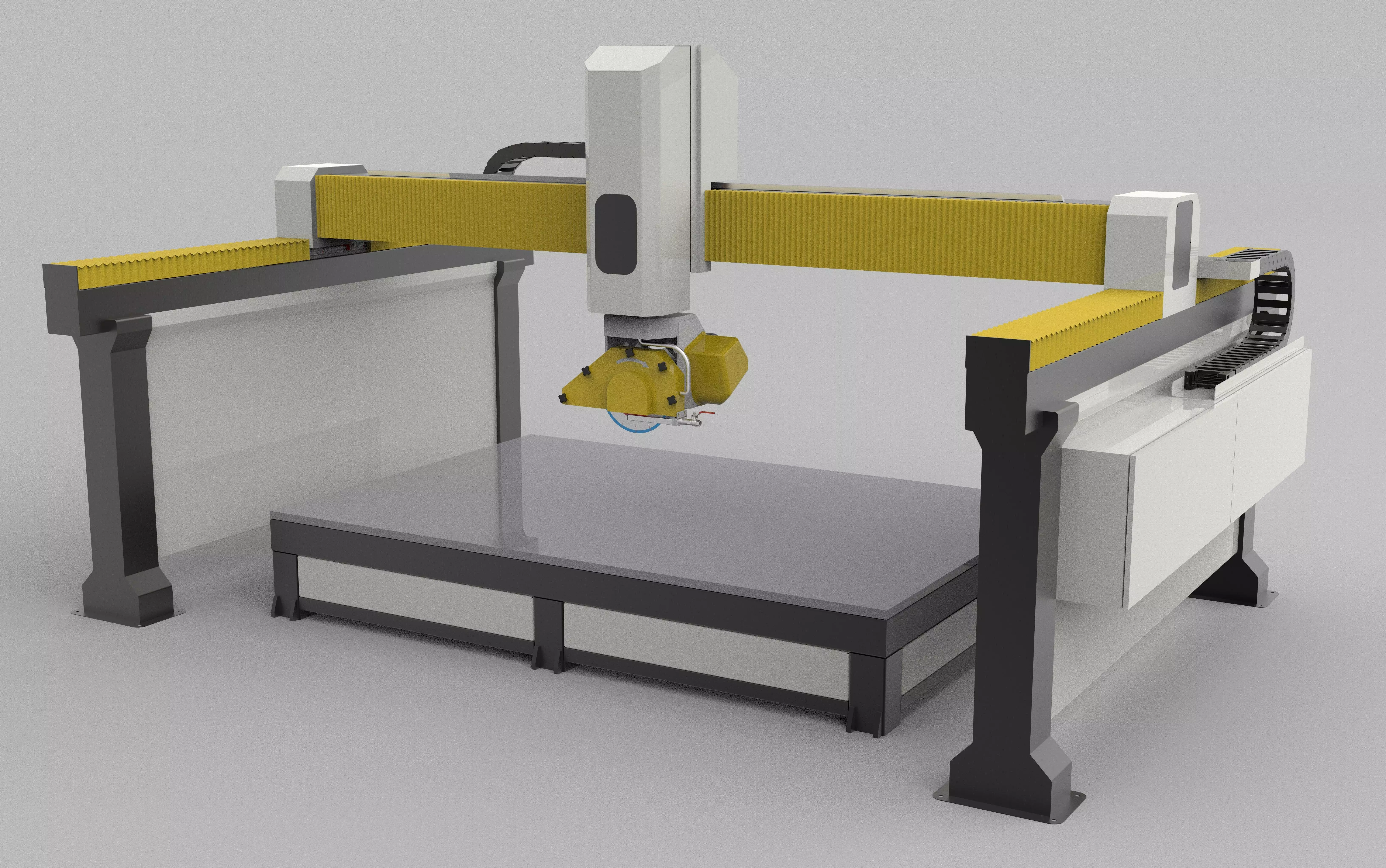 Bridge Saw Machine 3D model_0