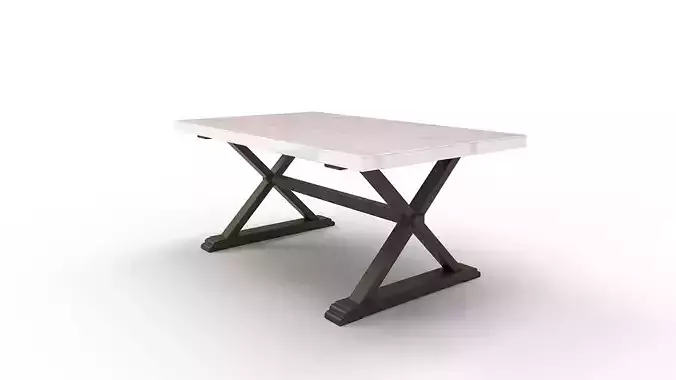 Willoughby Marble Dining Table 3D model