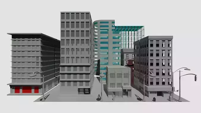 Land of Unknown 003 only buildings model 3D model