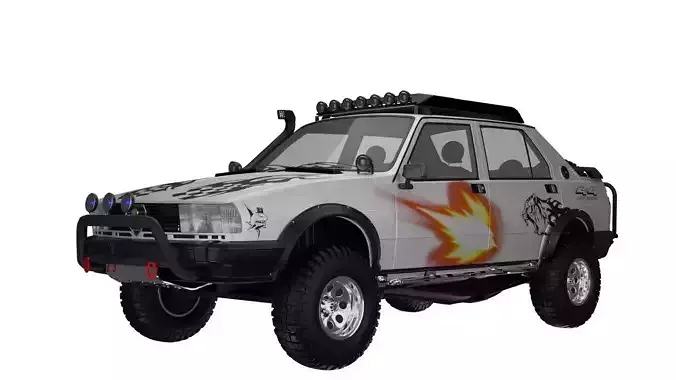 Alfa Romeo Giulietta 1977 4x4 Off-Road 3D Model 3D model