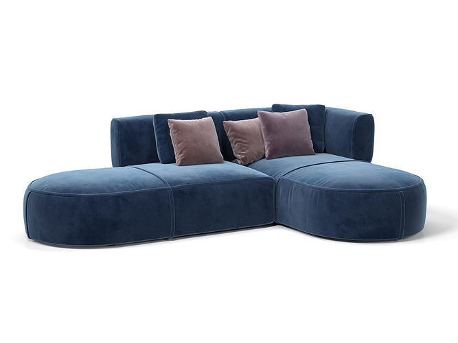 553 Bowy 24 51 2 Seater Modular Sofa 3D model