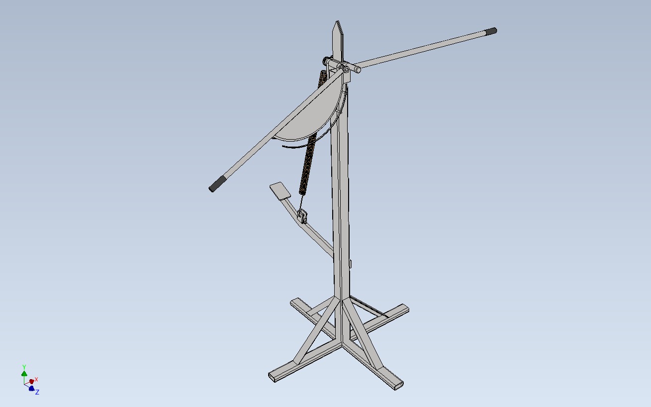 MANUAL LEVER HANDLE COCONUT PEELER SPLIT TOOL DEHUSKER EXTRACTOR 3D model_36