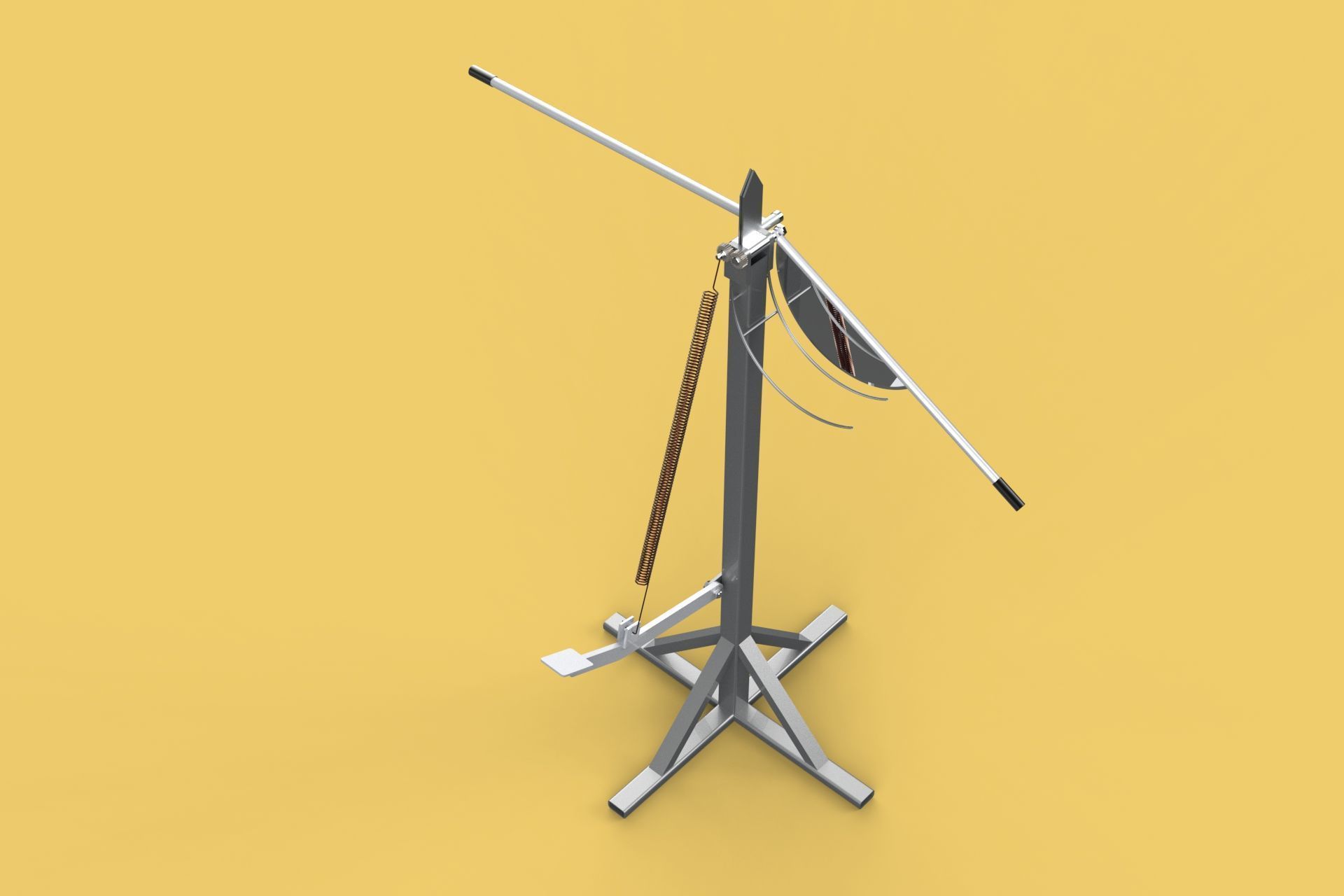 MANUAL LEVER HANDLE COCONUT PEELER SPLIT TOOL DEHUSKER EXTRACTOR 3D model_5