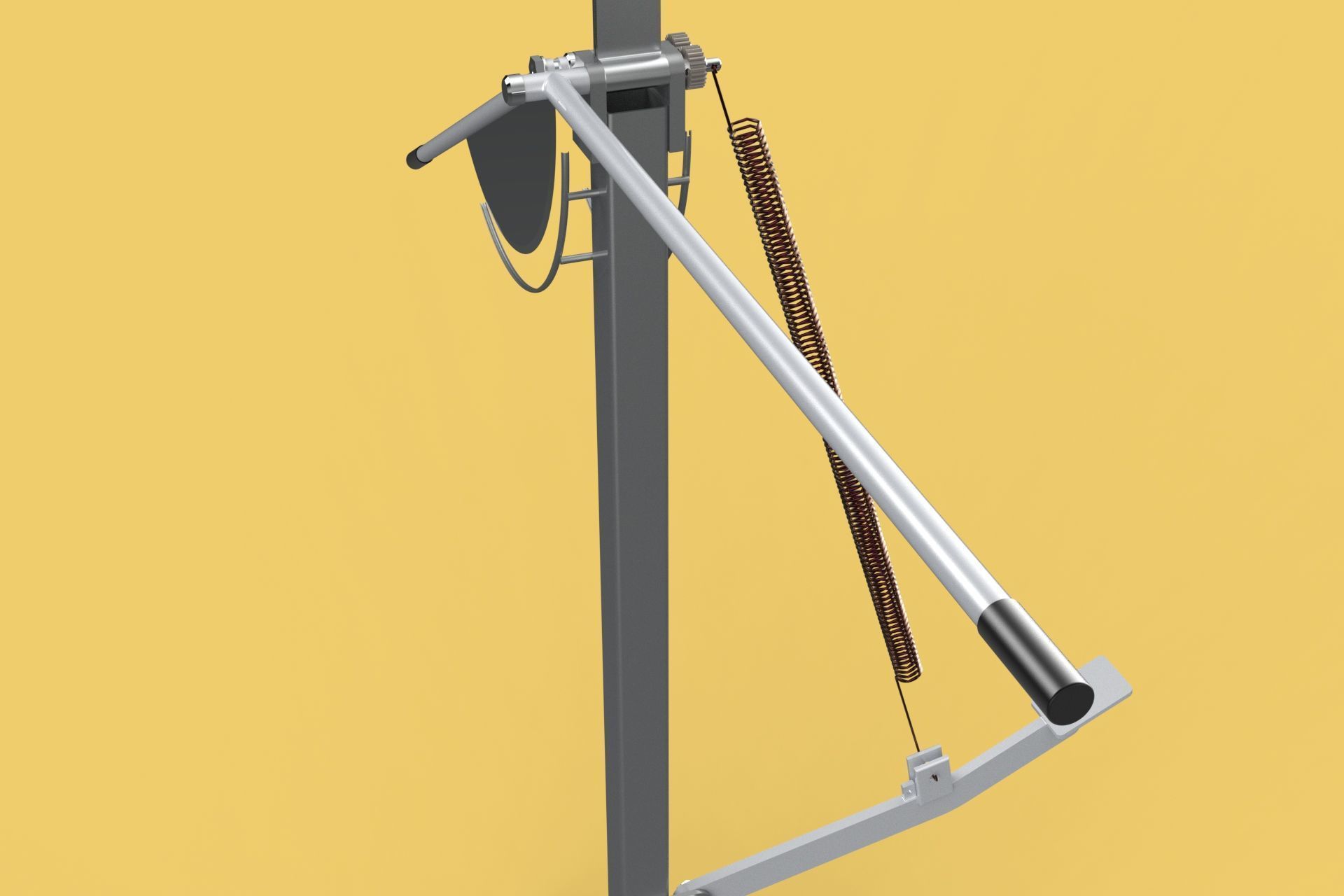 MANUAL LEVER HANDLE COCONUT PEELER SPLIT TOOL DEHUSKER EXTRACTOR 3D model_19