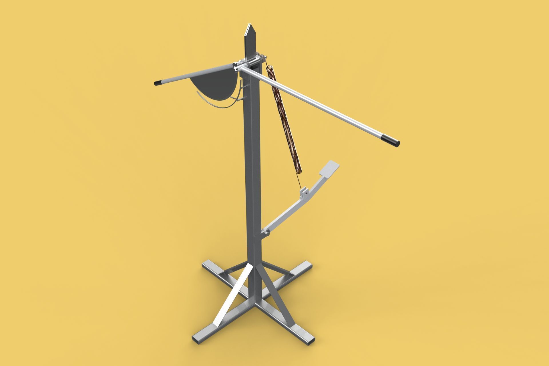 MANUAL LEVER HANDLE COCONUT PEELER SPLIT TOOL DEHUSKER EXTRACTOR 3D model_3