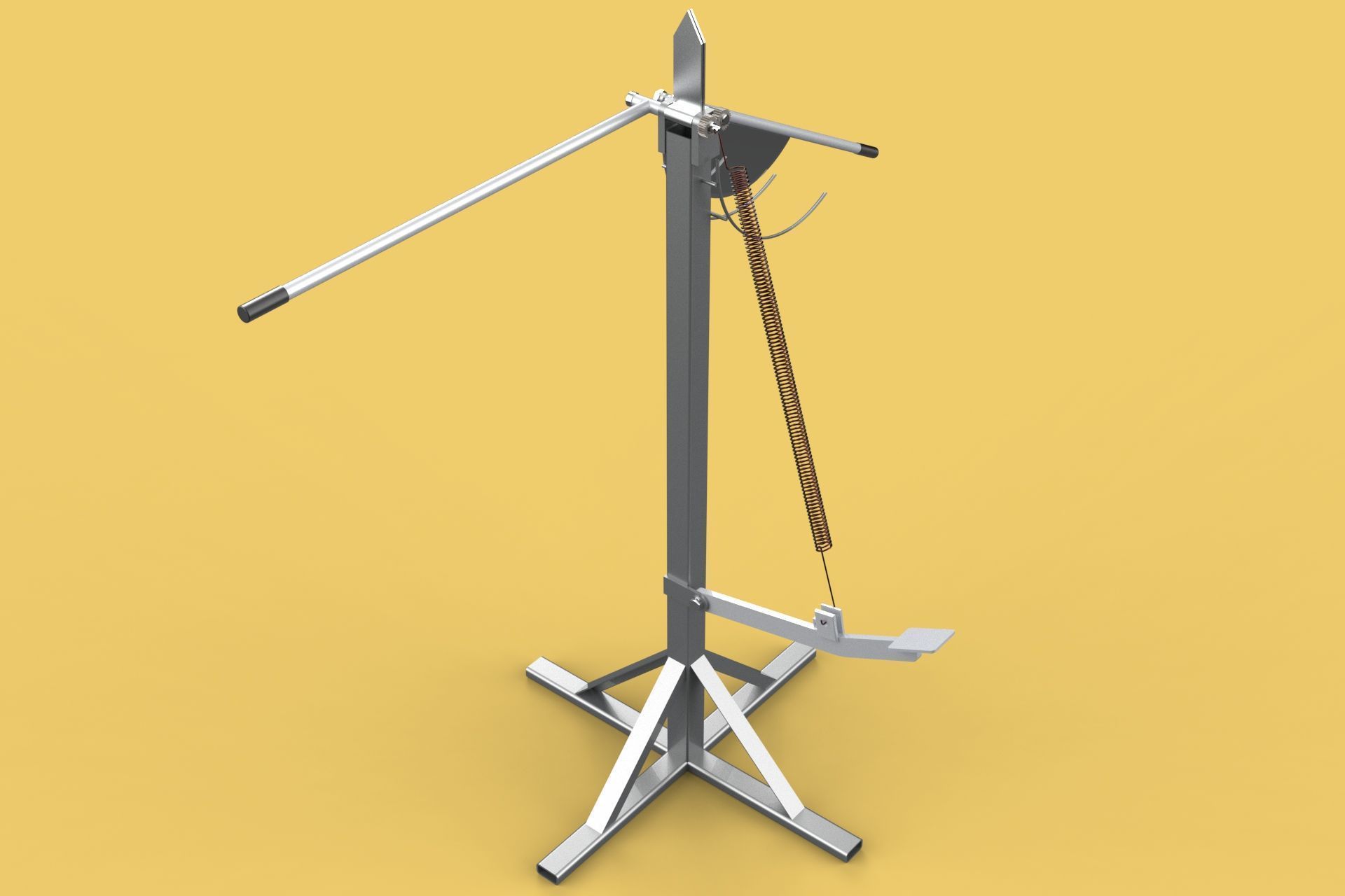 MANUAL LEVER HANDLE COCONUT PEELER SPLIT TOOL DEHUSKER EXTRACTOR 3D model_4