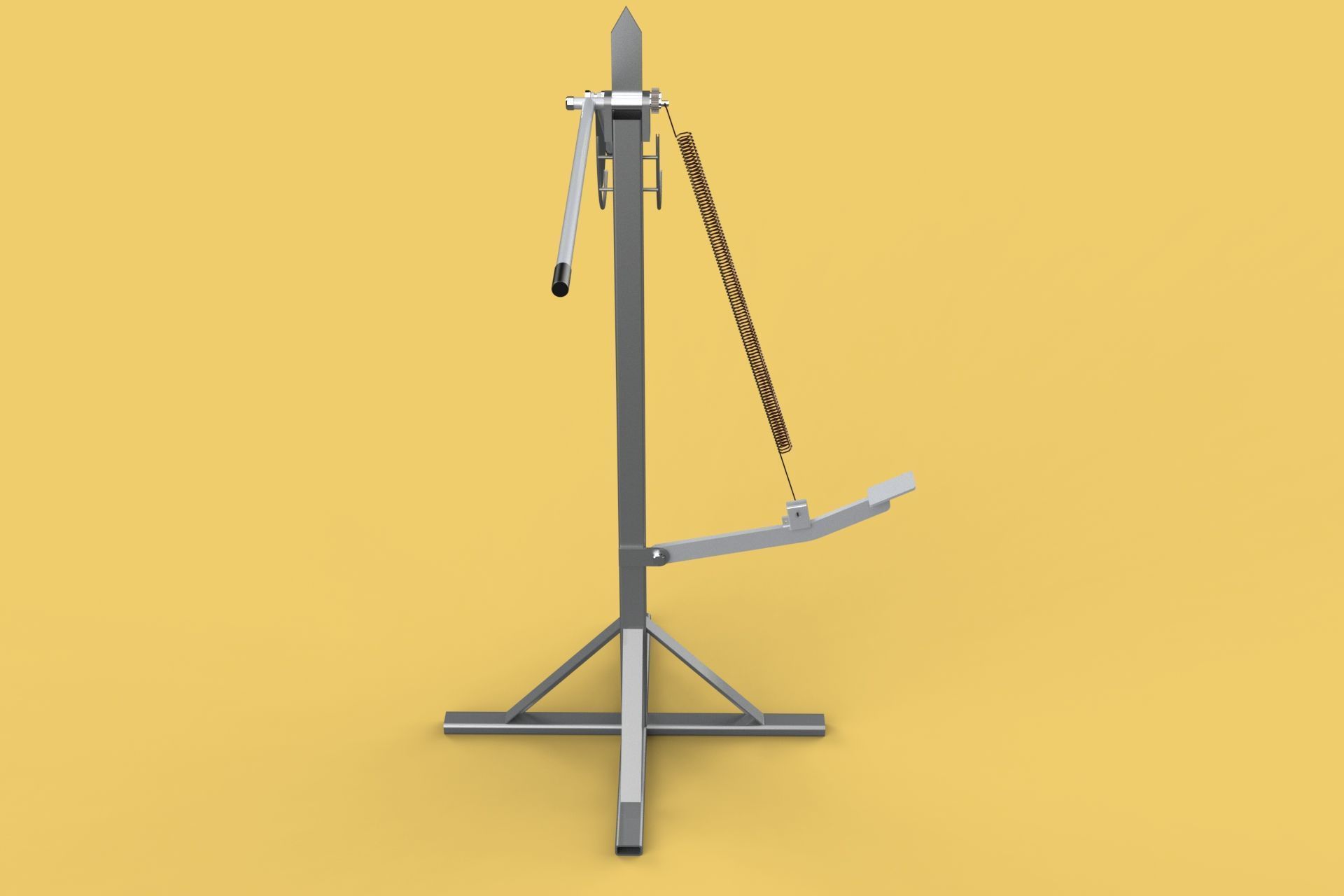 MANUAL LEVER HANDLE COCONUT PEELER SPLIT TOOL DEHUSKER EXTRACTOR 3D model_33