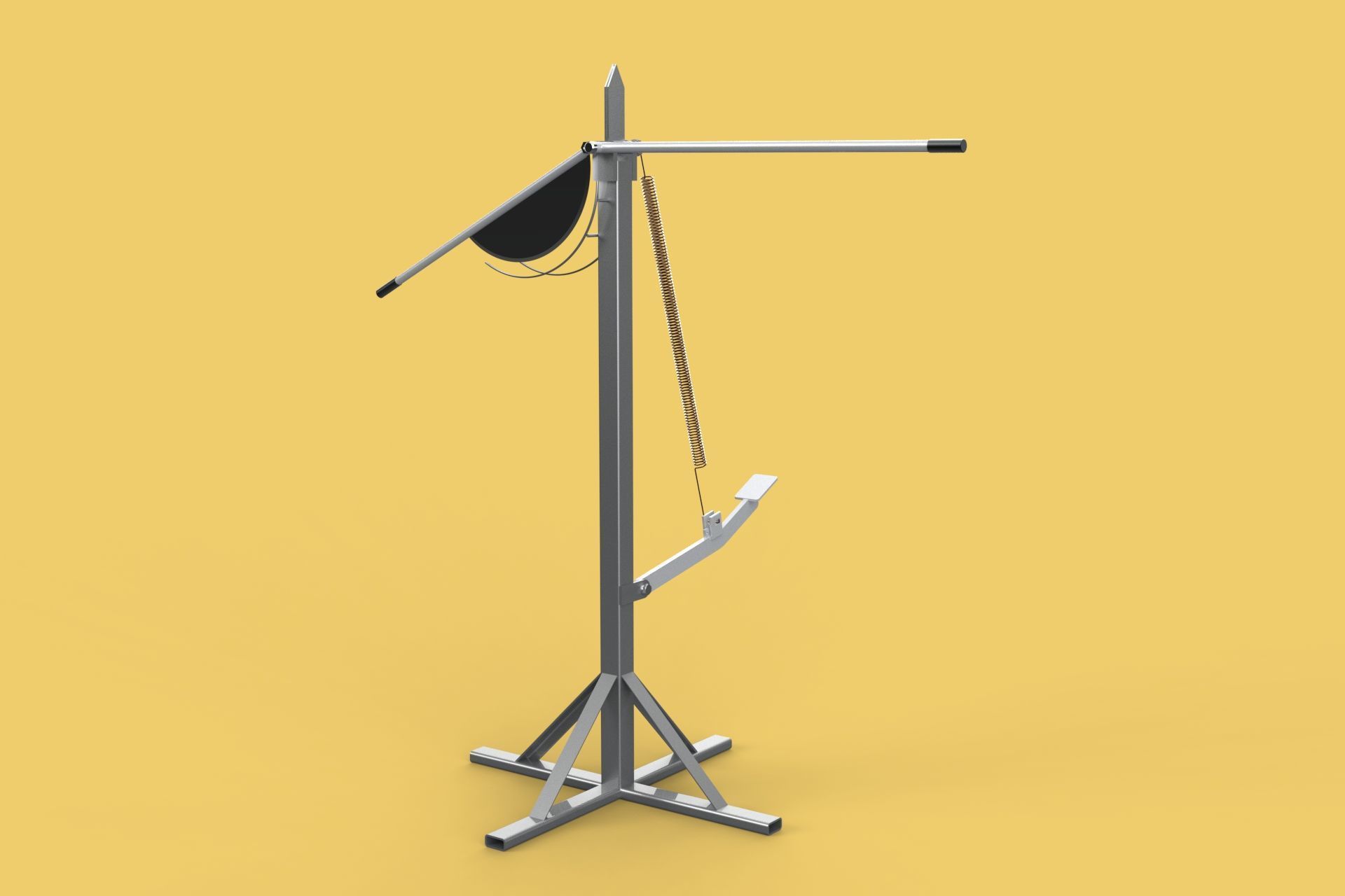 MANUAL LEVER HANDLE COCONUT PEELER SPLIT TOOL DEHUSKER EXTRACTOR 3D model_8