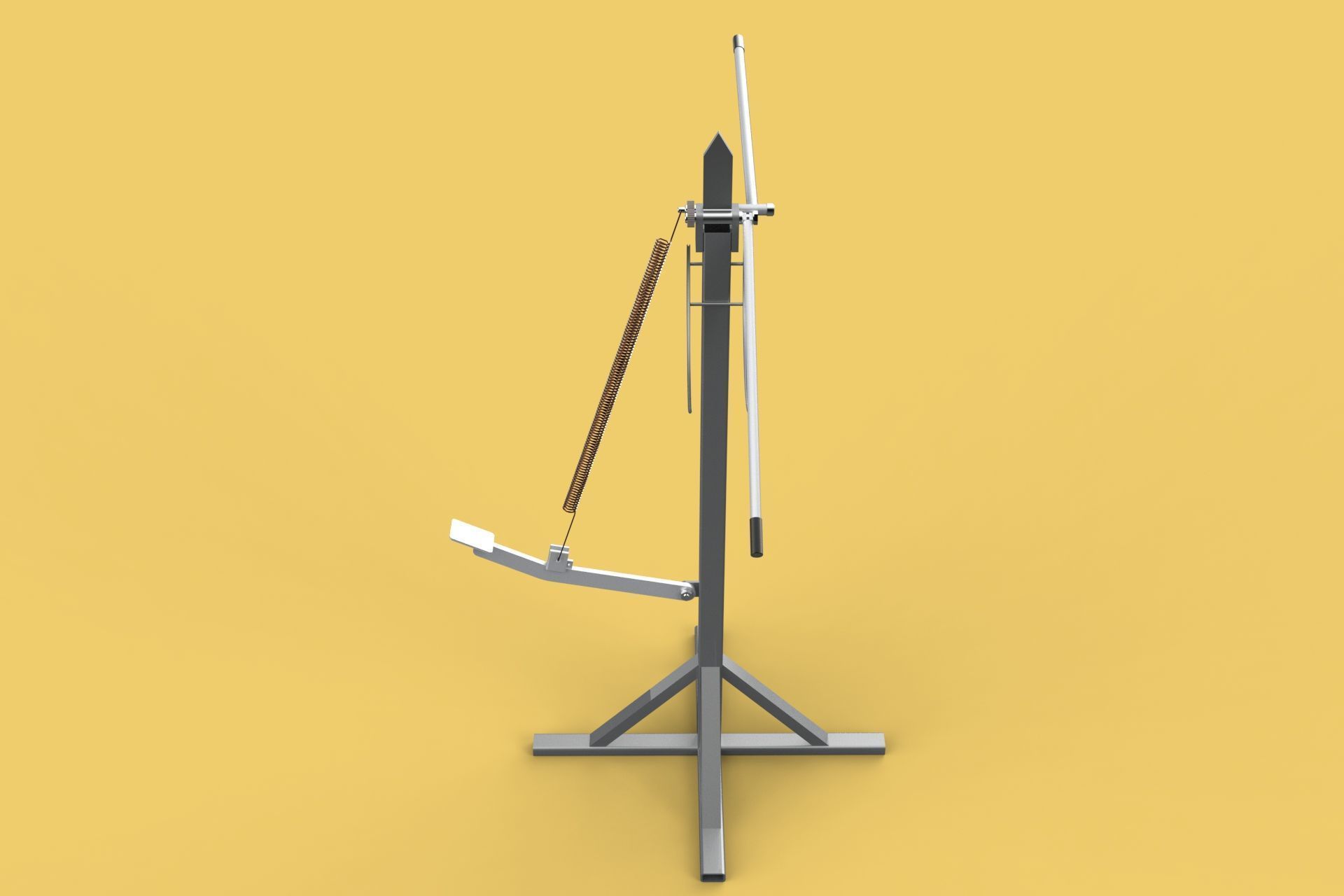 MANUAL LEVER HANDLE COCONUT PEELER SPLIT TOOL DEHUSKER EXTRACTOR 3D model_31