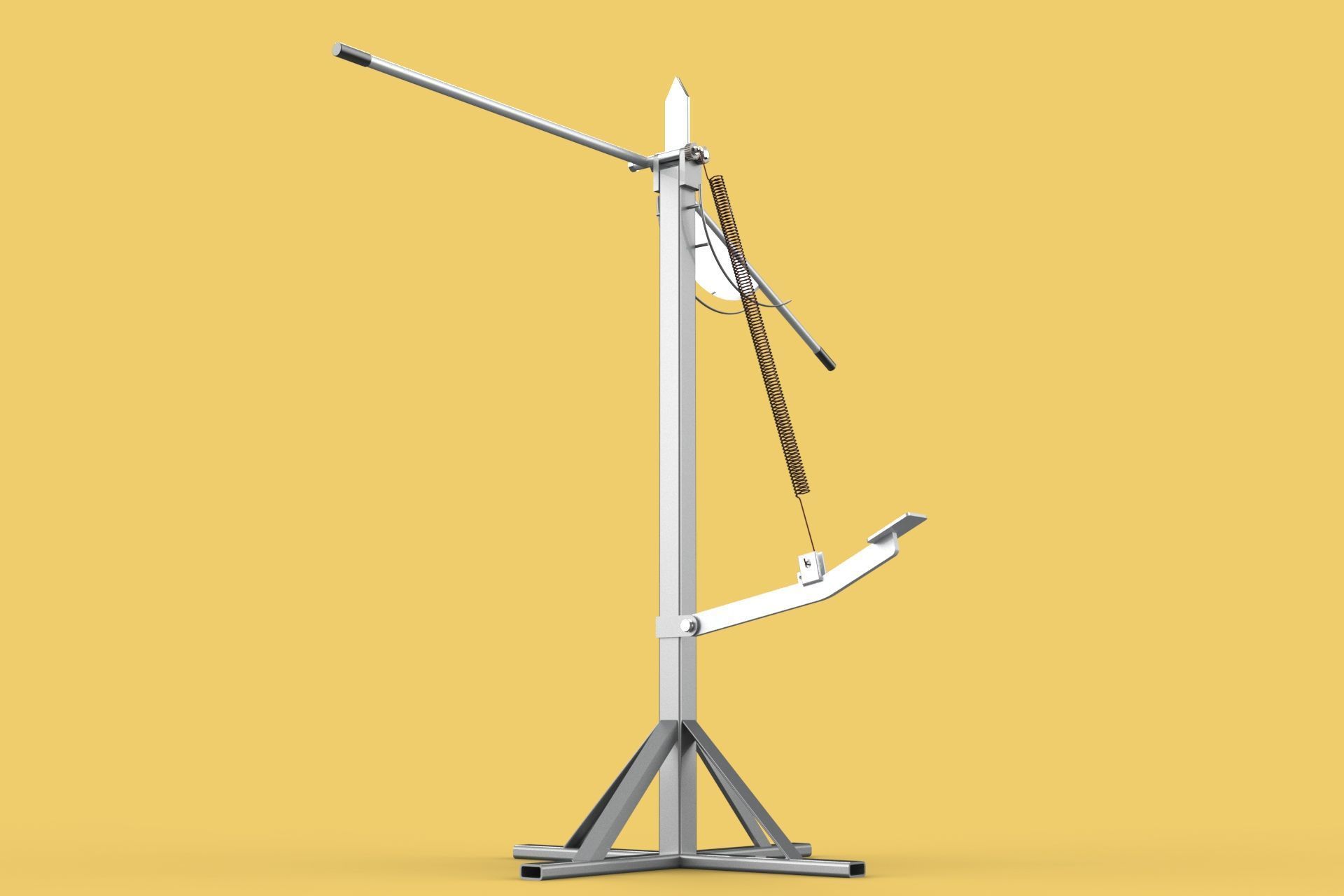 MANUAL LEVER HANDLE COCONUT PEELER SPLIT TOOL DEHUSKER EXTRACTOR 3D model_15