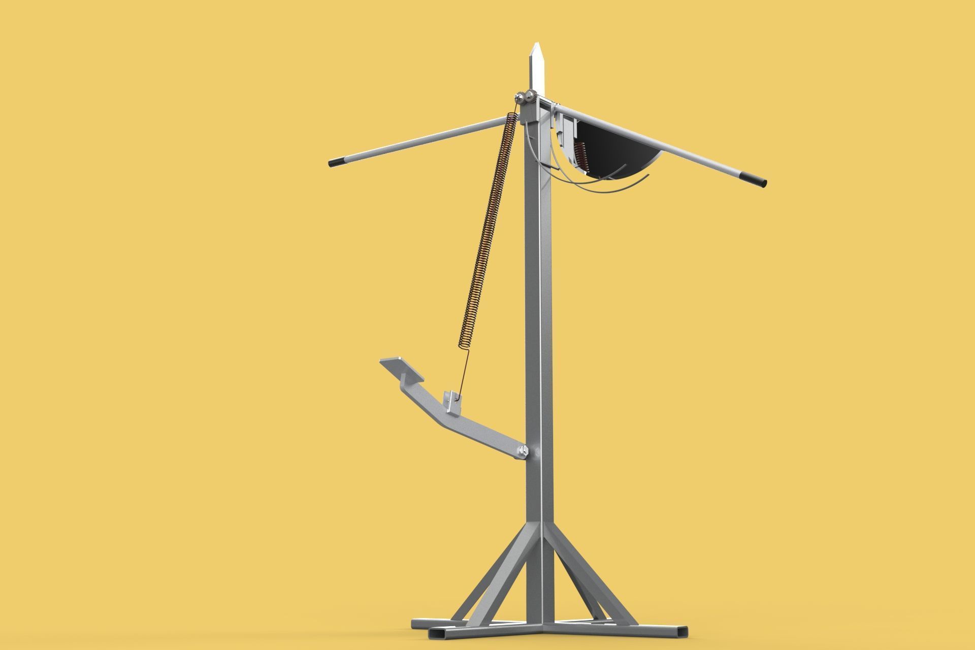 MANUAL LEVER HANDLE COCONUT PEELER SPLIT TOOL DEHUSKER EXTRACTOR 3D model_16