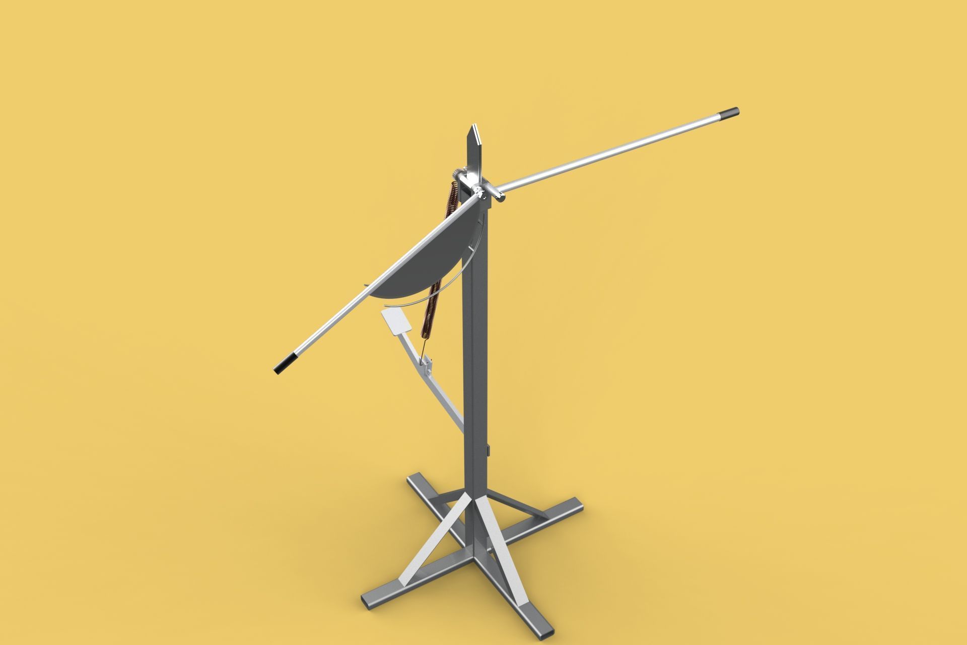 MANUAL LEVER HANDLE COCONUT PEELER SPLIT TOOL DEHUSKER EXTRACTOR 3D model_6