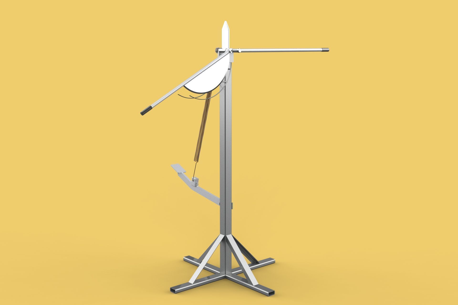 MANUAL LEVER HANDLE COCONUT PEELER SPLIT TOOL DEHUSKER EXTRACTOR 3D model_12