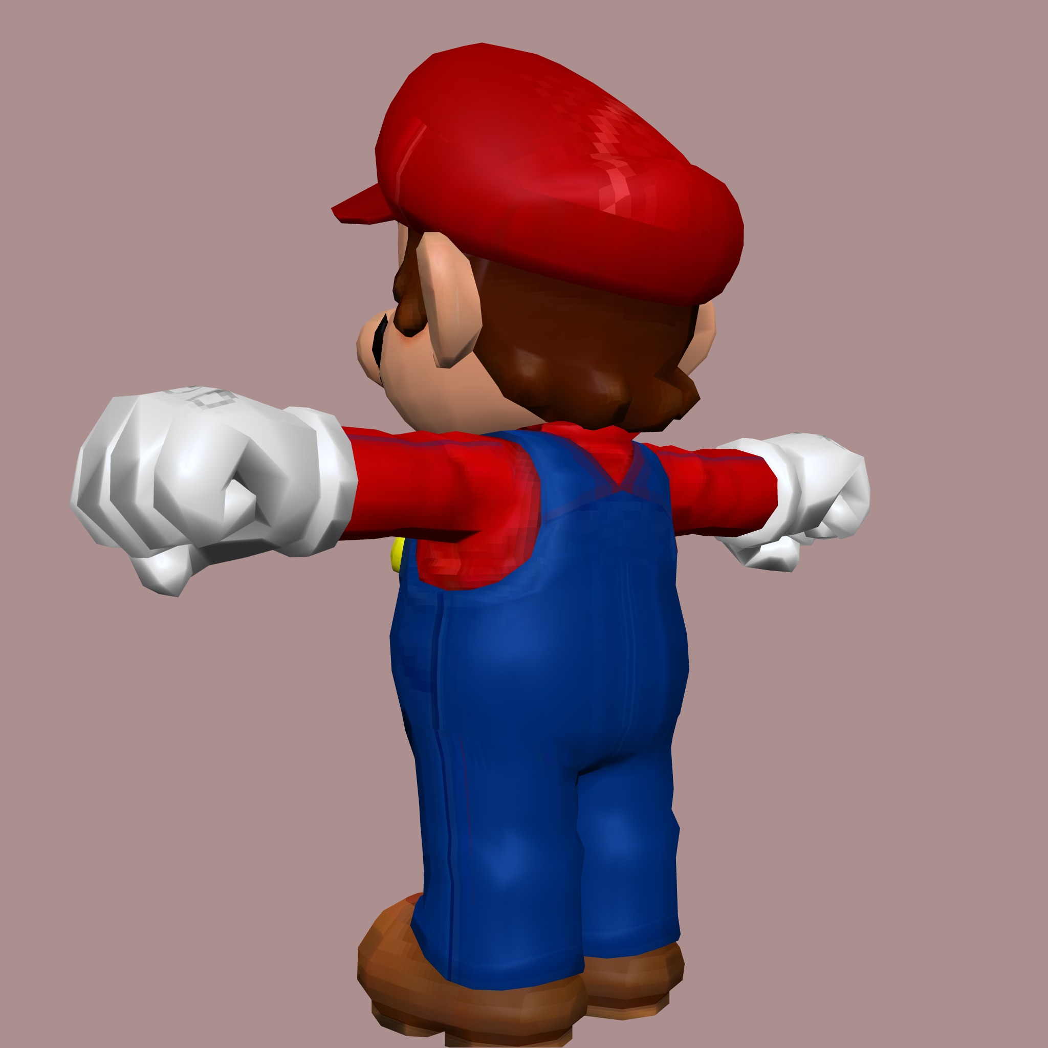 Super Mario Bros Red Edition Low-poly 3D model_7