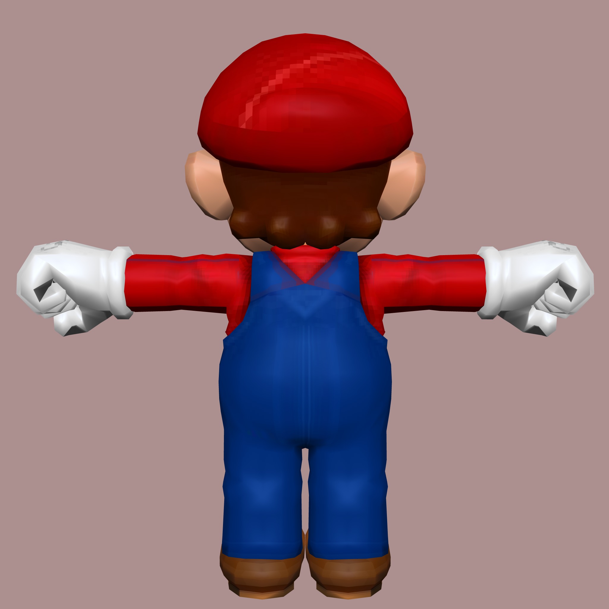 Super Mario Bros Red Edition Low-poly 3D model_8