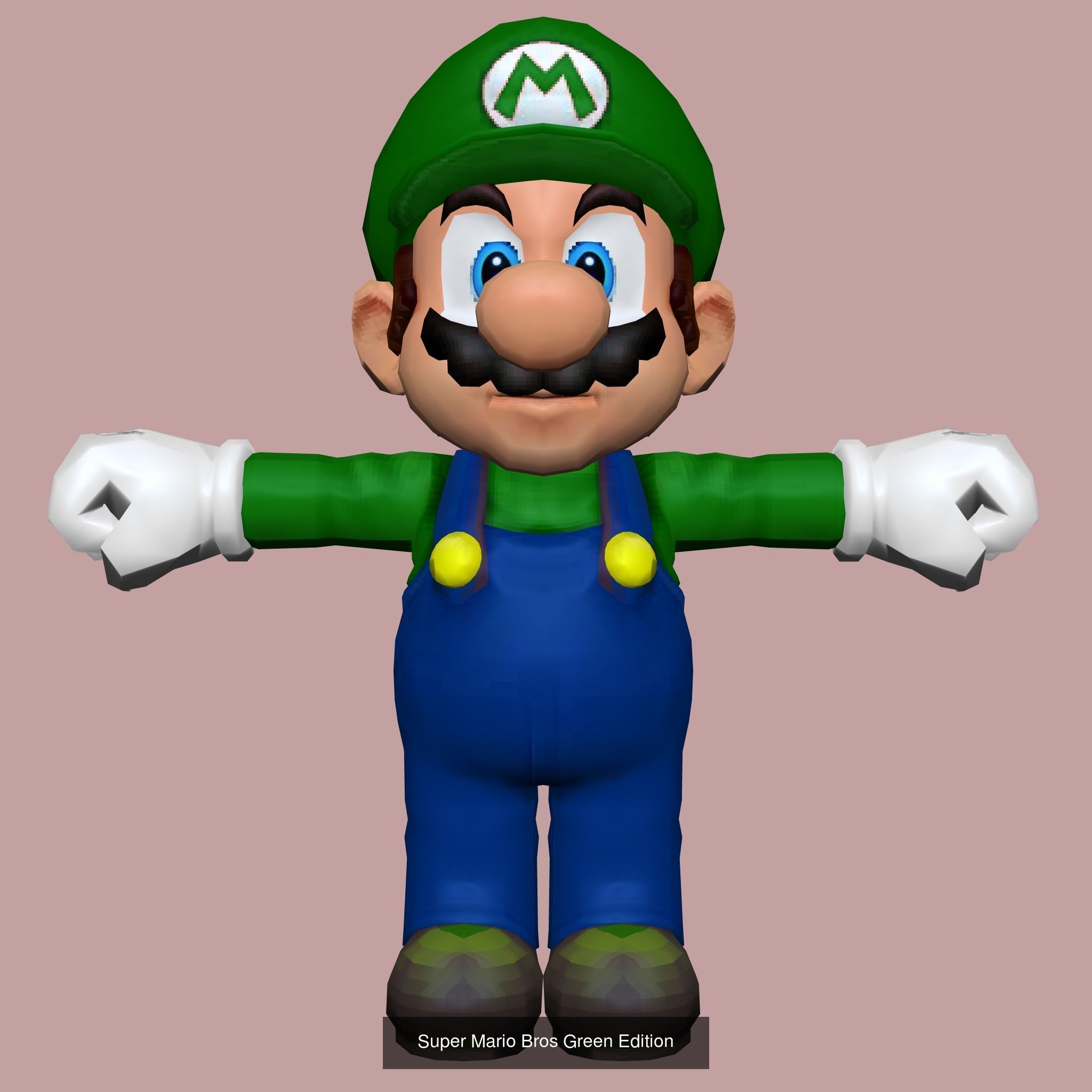 Super Mario Bros Red and Green Edition 3D Model Collection_1