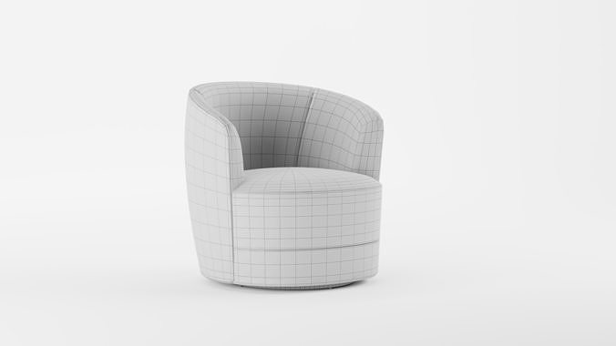 Infiniti Swivel Chair 3D model 7