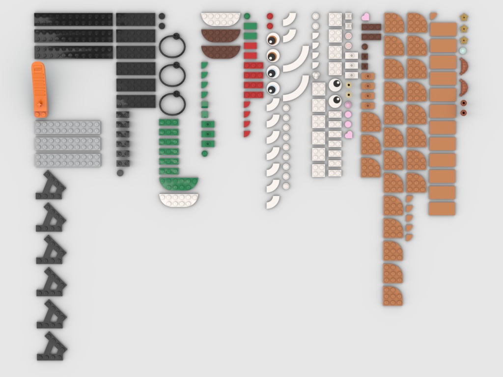 PixelBricks3D - Lego Gingerbread Ornaments  3D print model_10