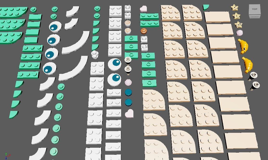 PixelBricks3D - Lego Gingerbread Ornaments  3D print model_6