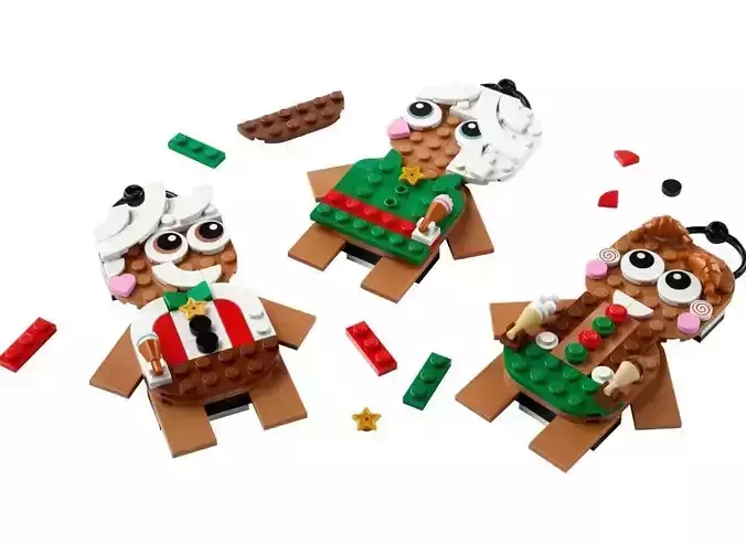 PixelBricks3D - Lego Gingerbread Ornaments  3D print model