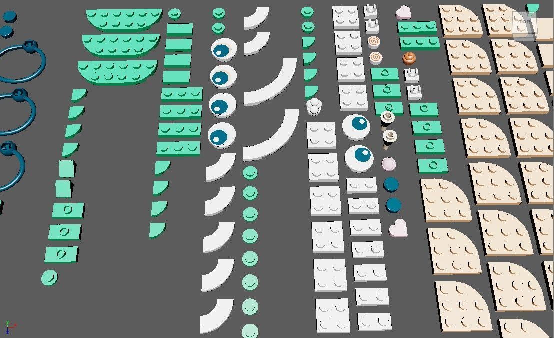 PixelBricks3D - Lego Gingerbread Ornaments  3D print model_5