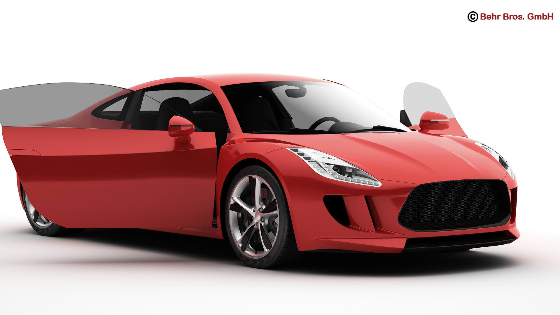 Generic Sports Car 3D model_4
