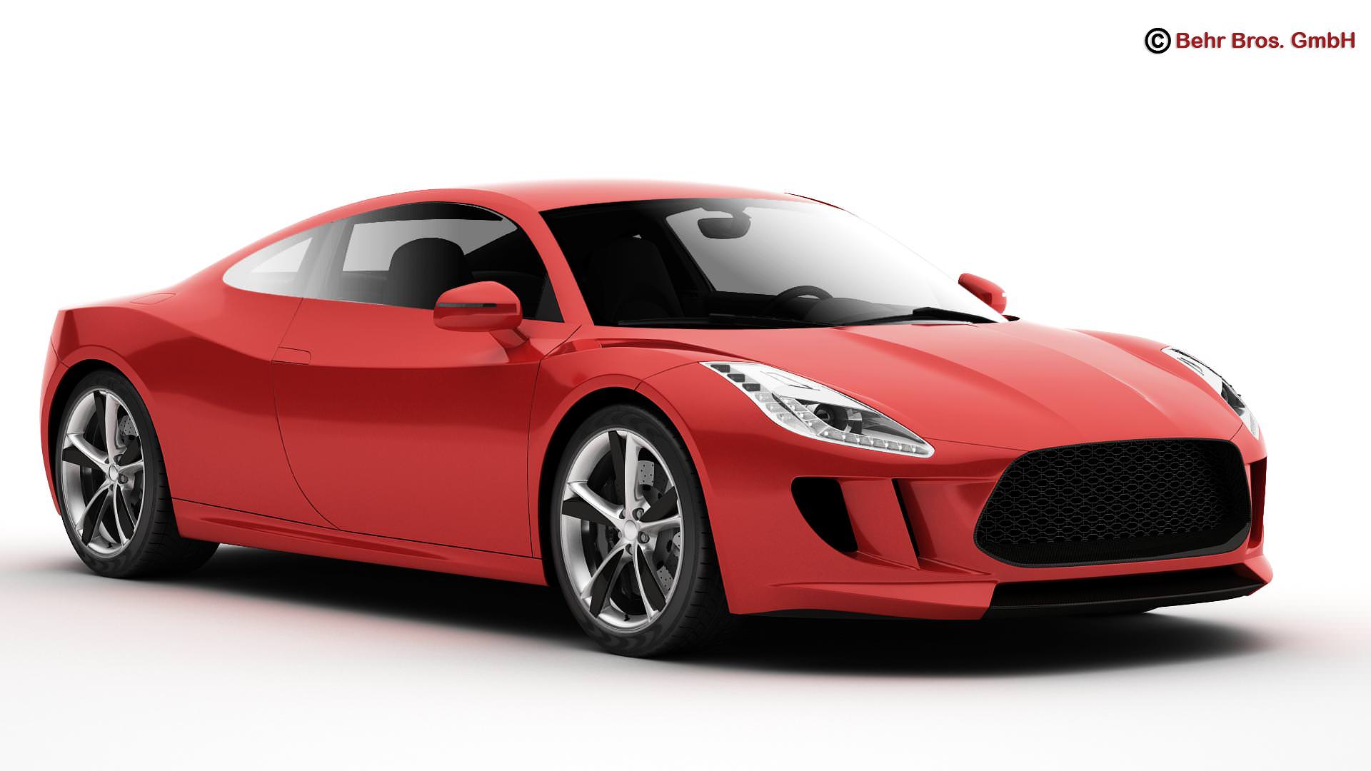 Generic Sports Car 3D model_2
