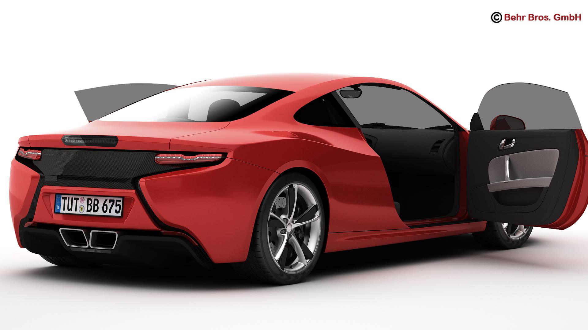 Generic Sports Car 3D model_8