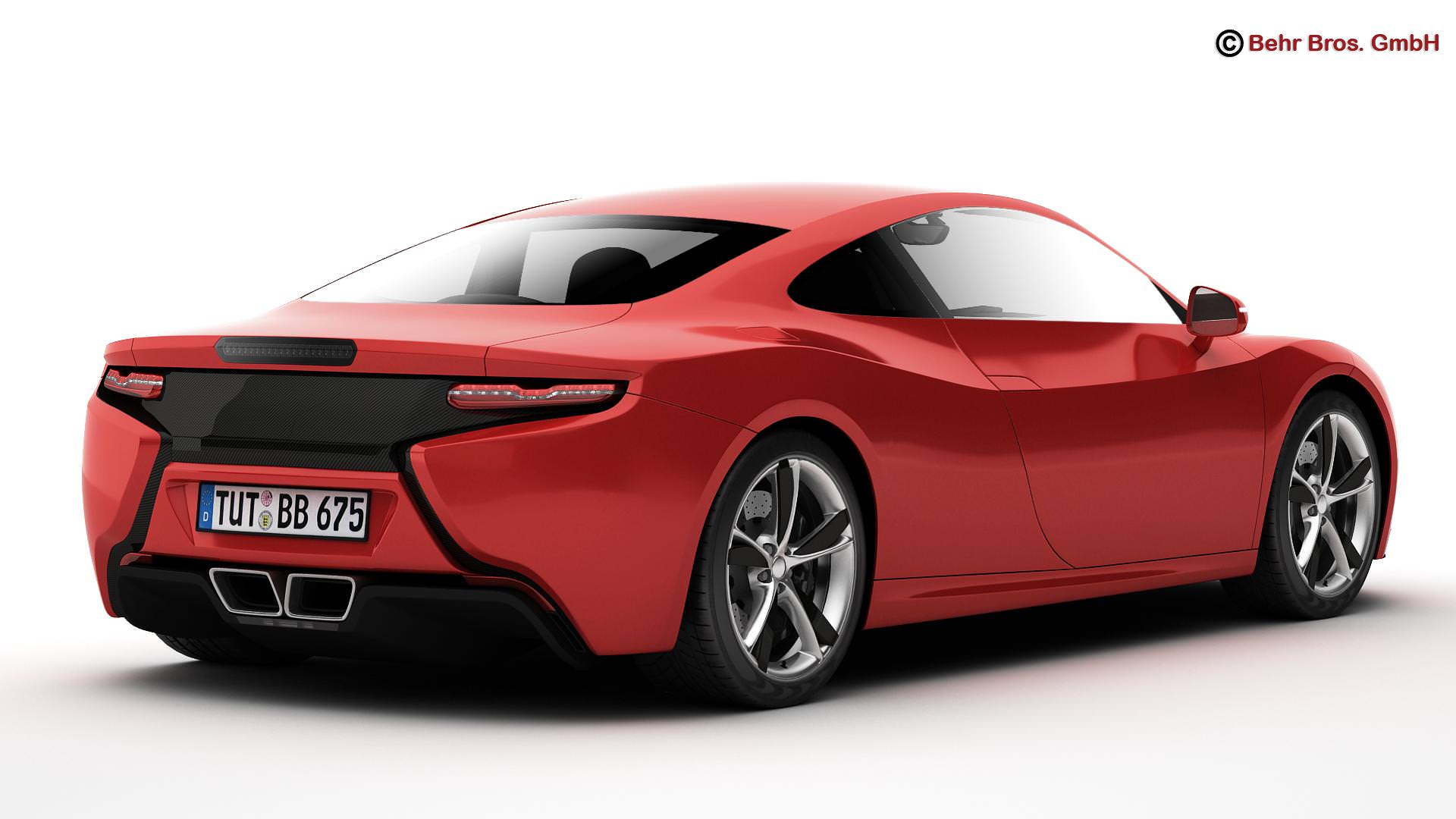 Generic Sports Car 3D model_6