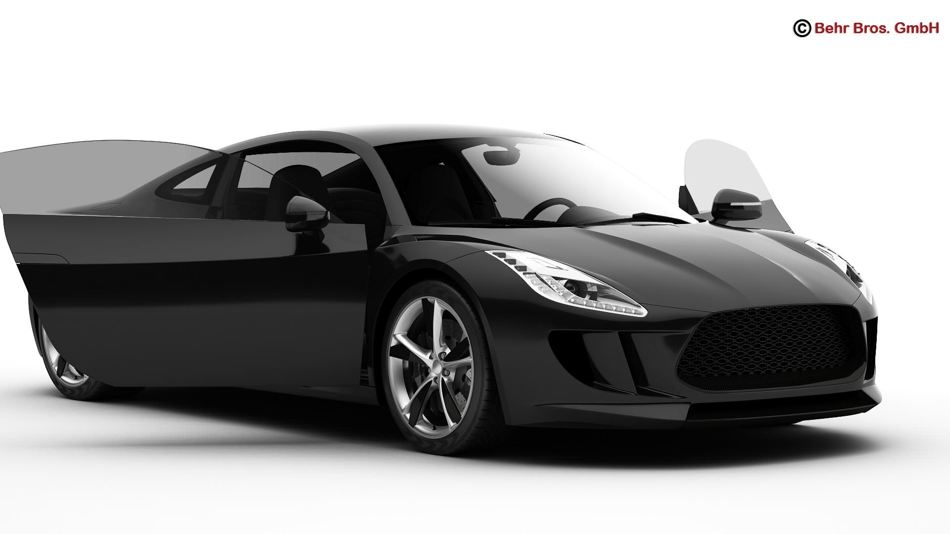Generic Sports Car 3D model_5
