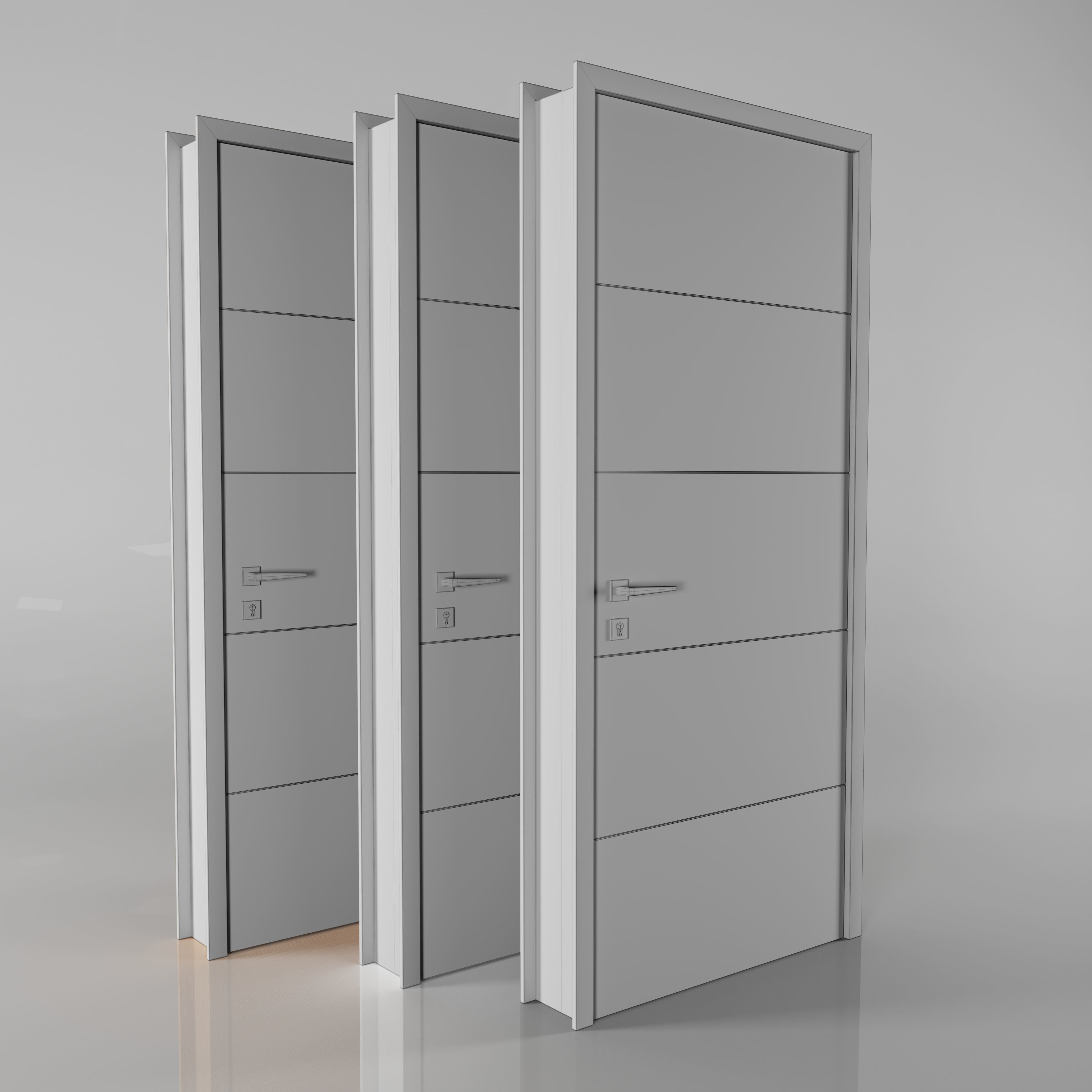 Interior Door Collection 003 3D model_4