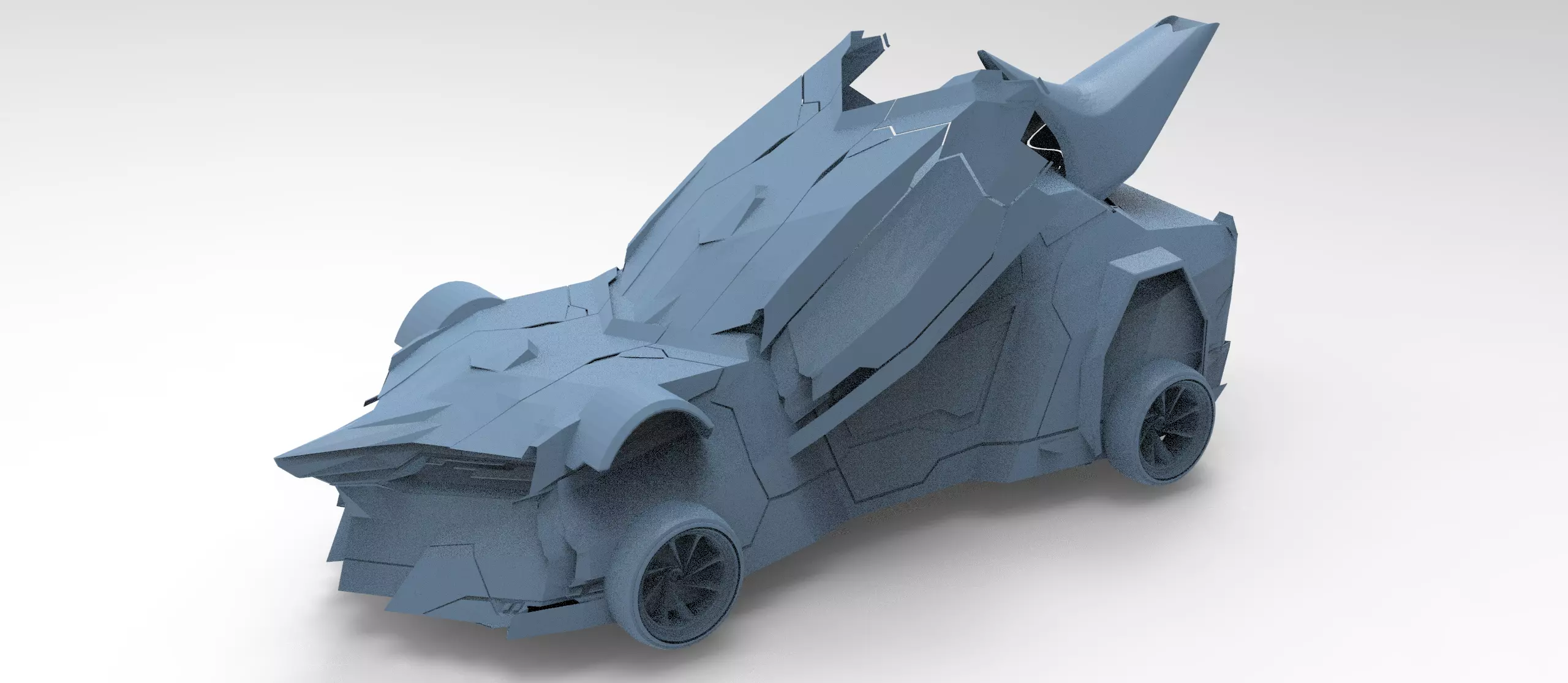 Cyberpunk sci fi car 3D model
