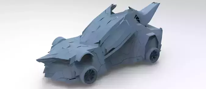 Cyberpunk sci fi car 