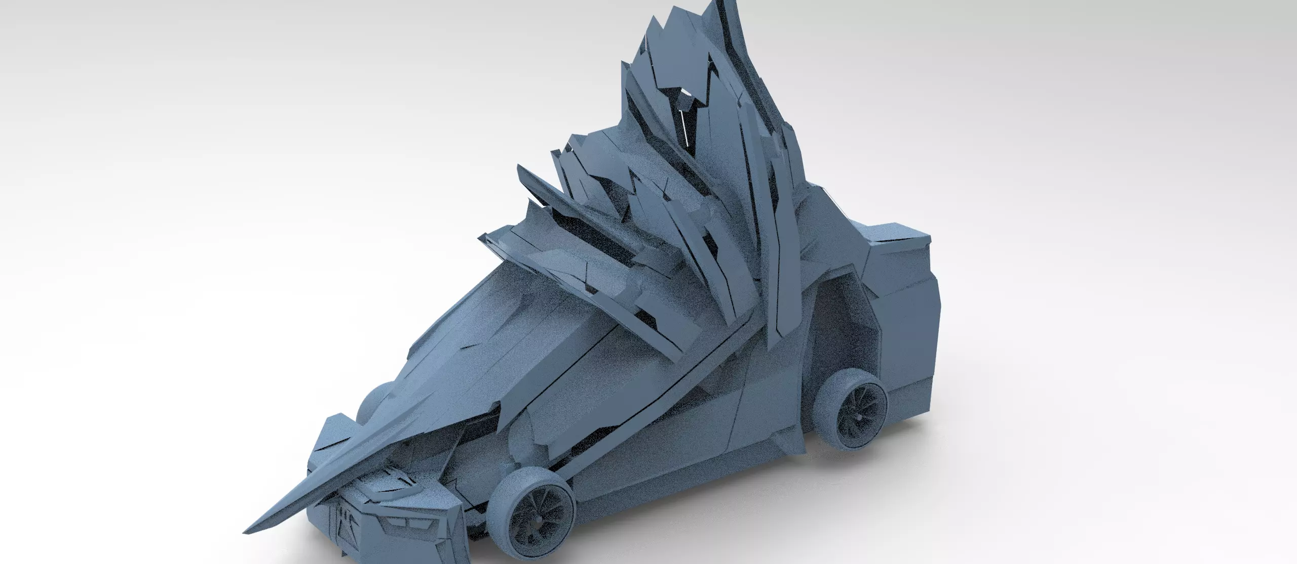 Cyberpunk sci fi car 4 3D model