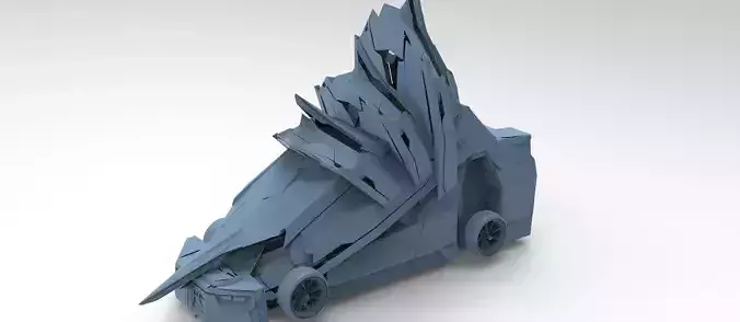 Cyberpunk sci fi car 4