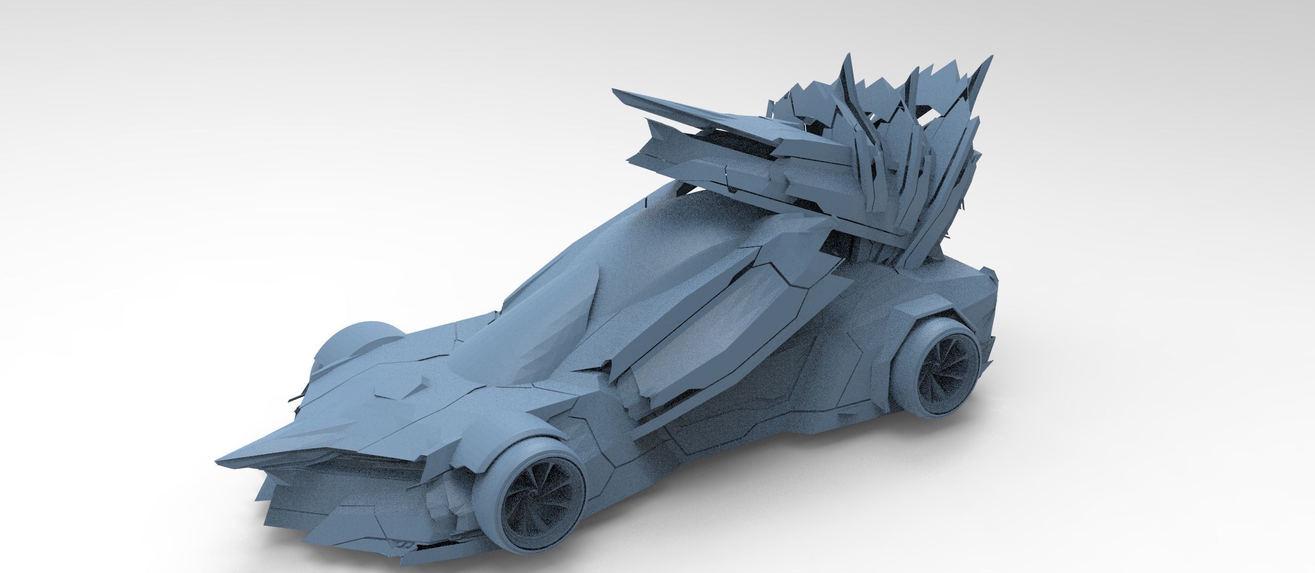 Cyberpunk sci fi car 5  3D model_1