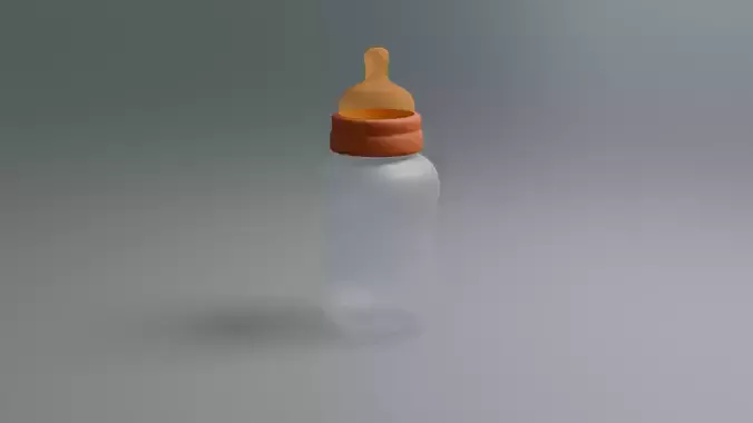 Baby bottle Low-poly 3D model
