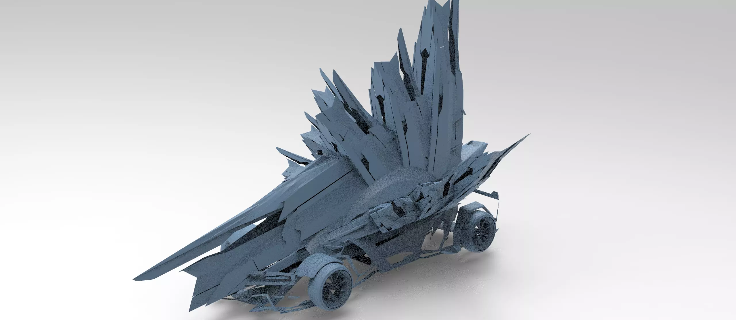 Cyberpunk mad max car wide 2  3D model_0