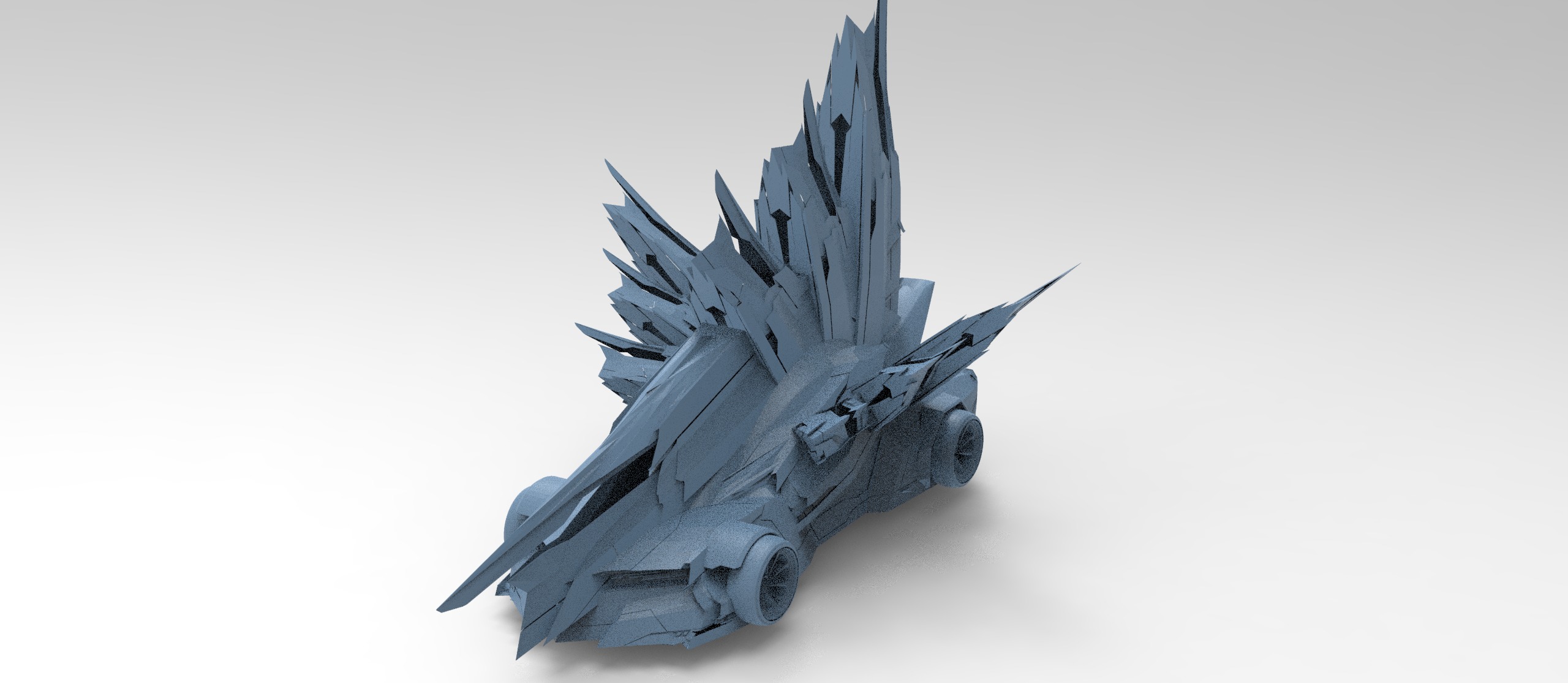 Cyberpunk mad max car wide 2  3D model_1