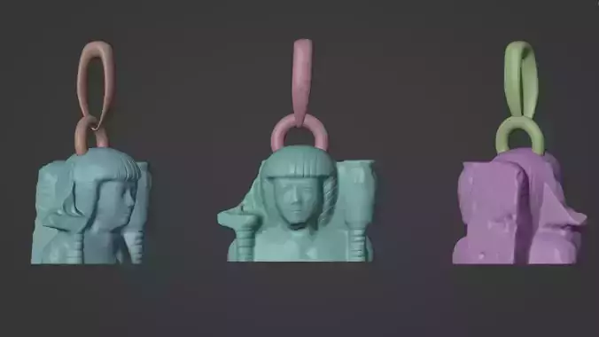 Prince Khaemwaset pendant 3d print model
