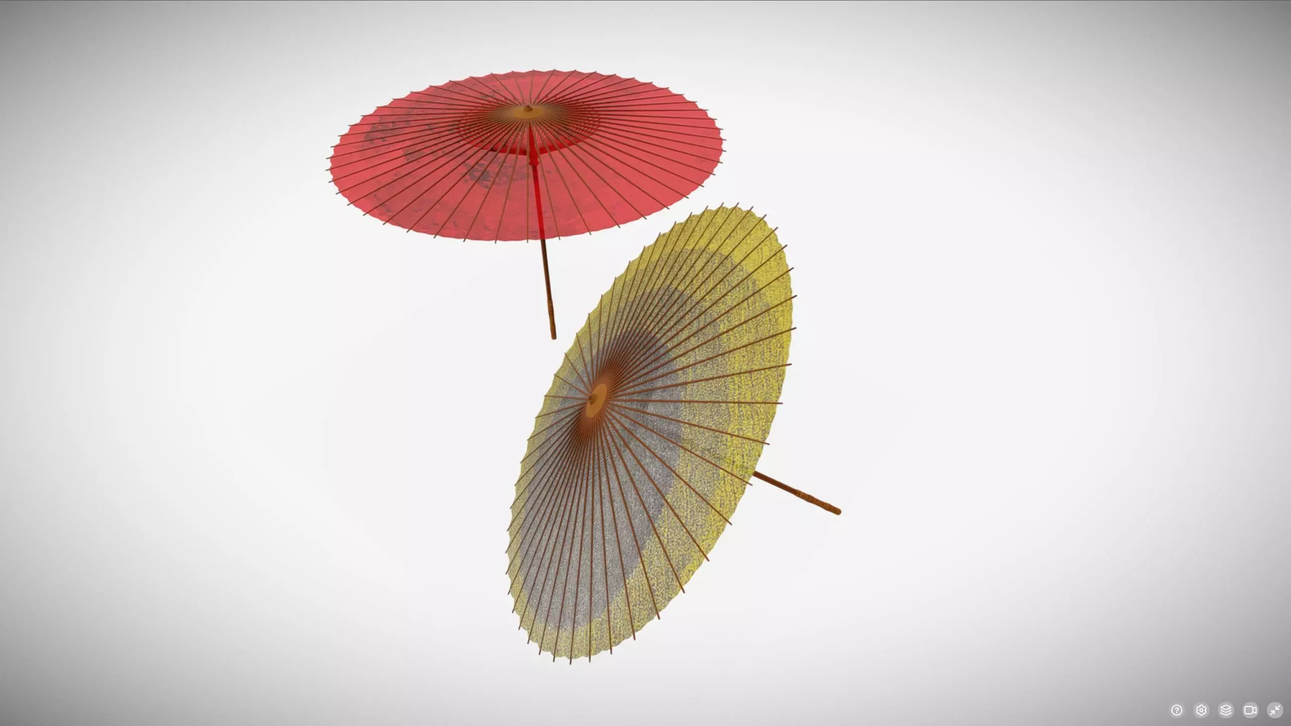 F0001 Japanese Umbrella Download Like please Free low-poly 3D model