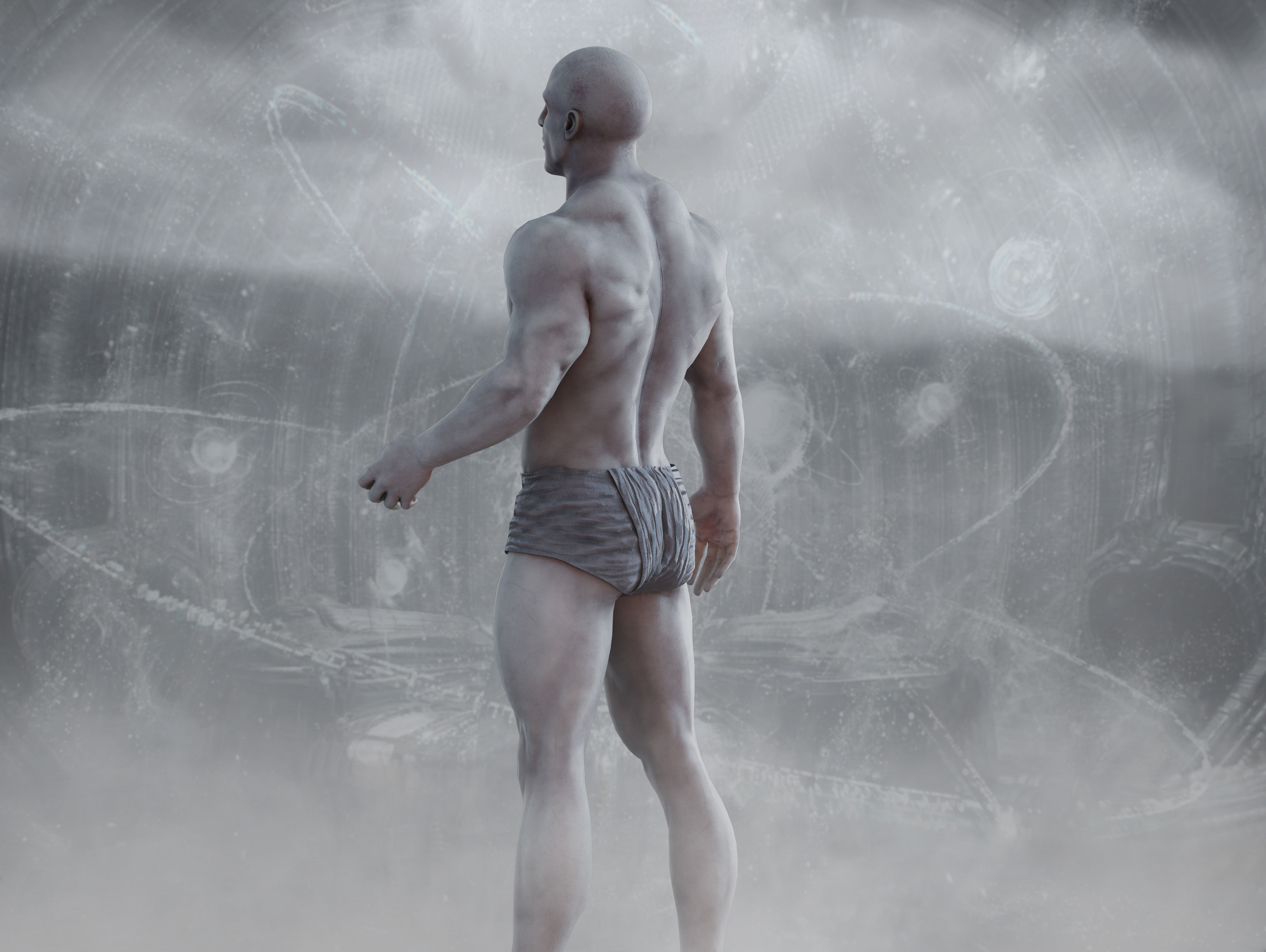 Engineer from Prometheus Low-poly 3D model_6