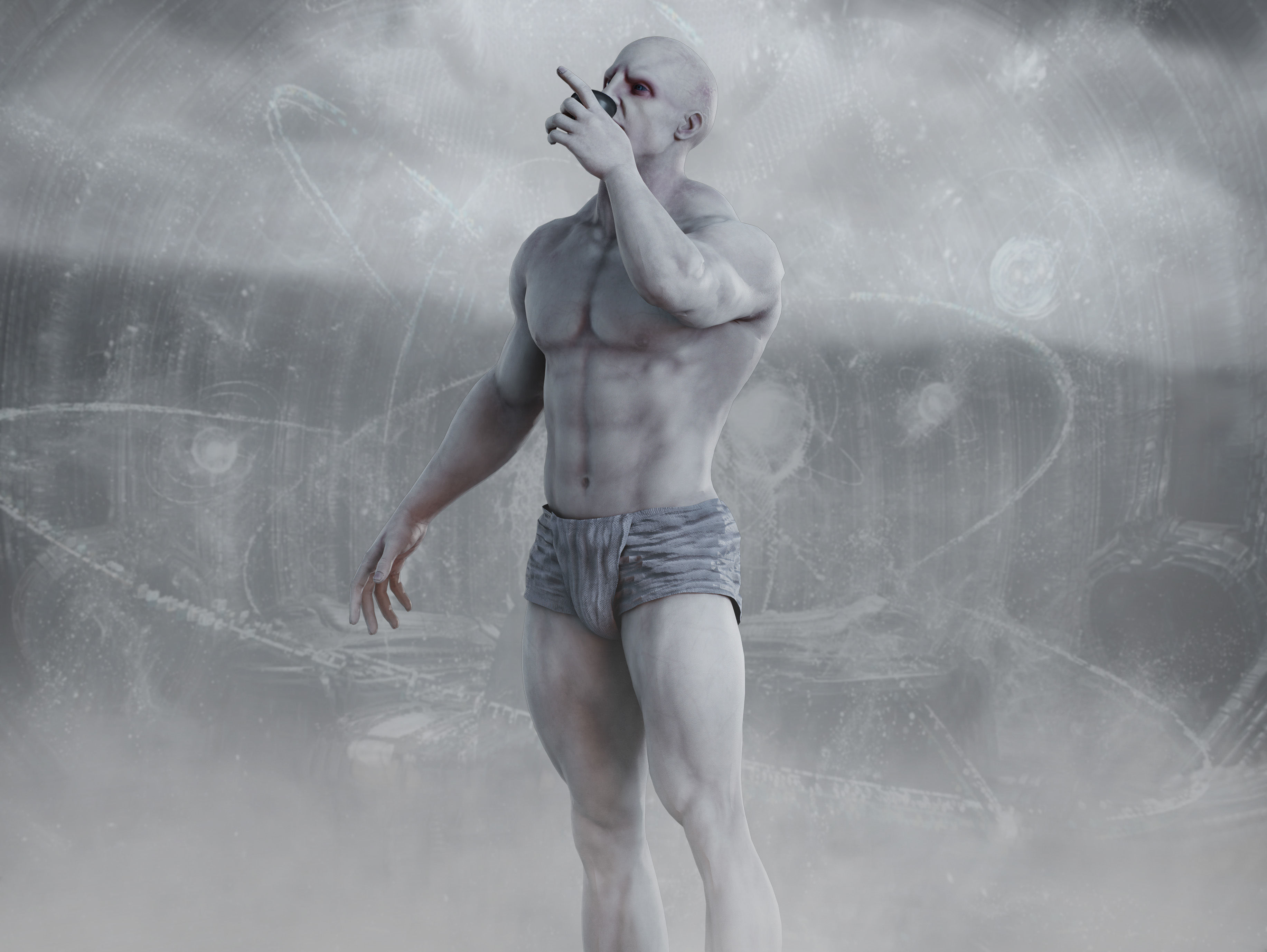 Engineer from Prometheus Low-poly 3D model_12