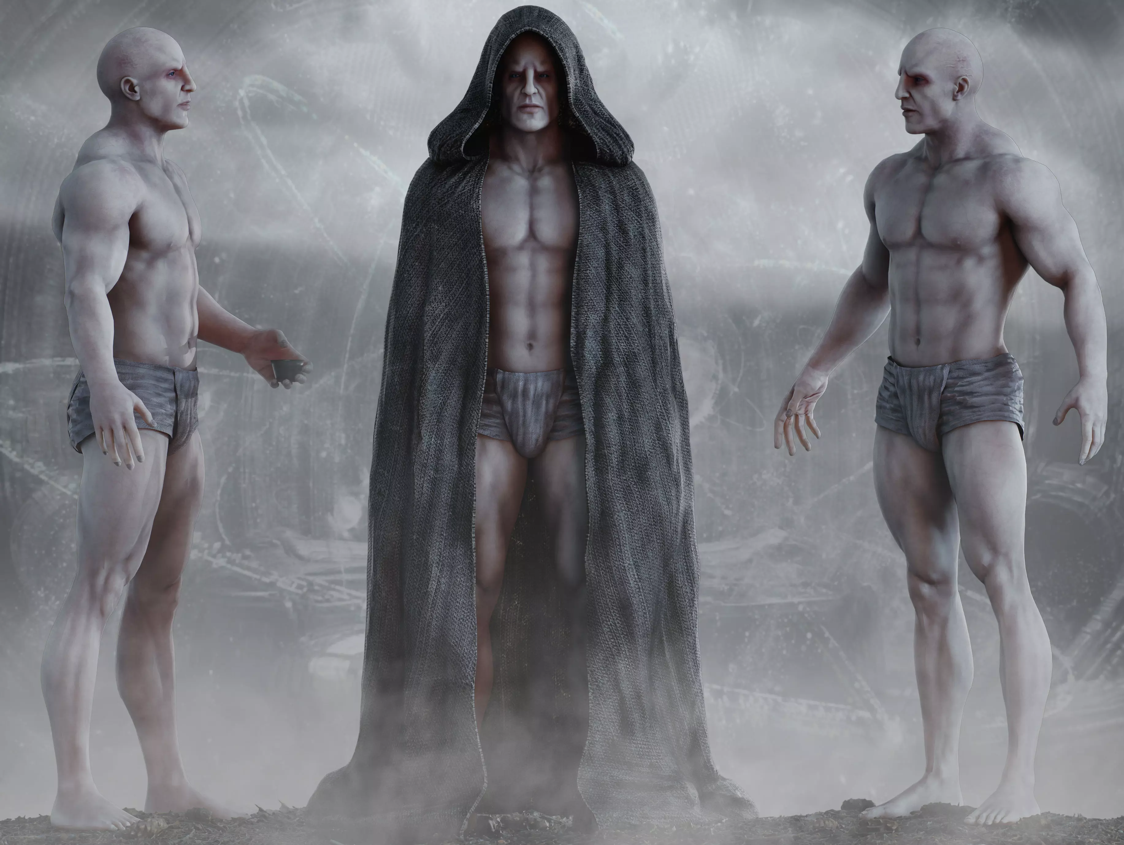 Engineer from Prometheus Low-poly 3D model_0